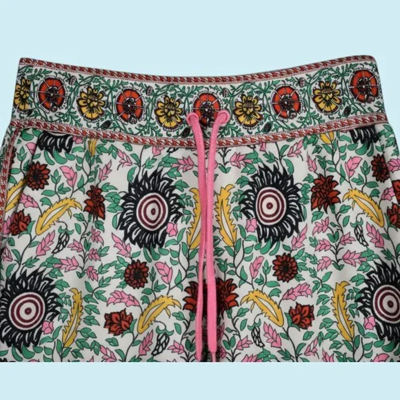 Alice + Olivia Floral Slim Jogger Pants Size Small Drawstring Elastic Waist - Picture 4 of 9